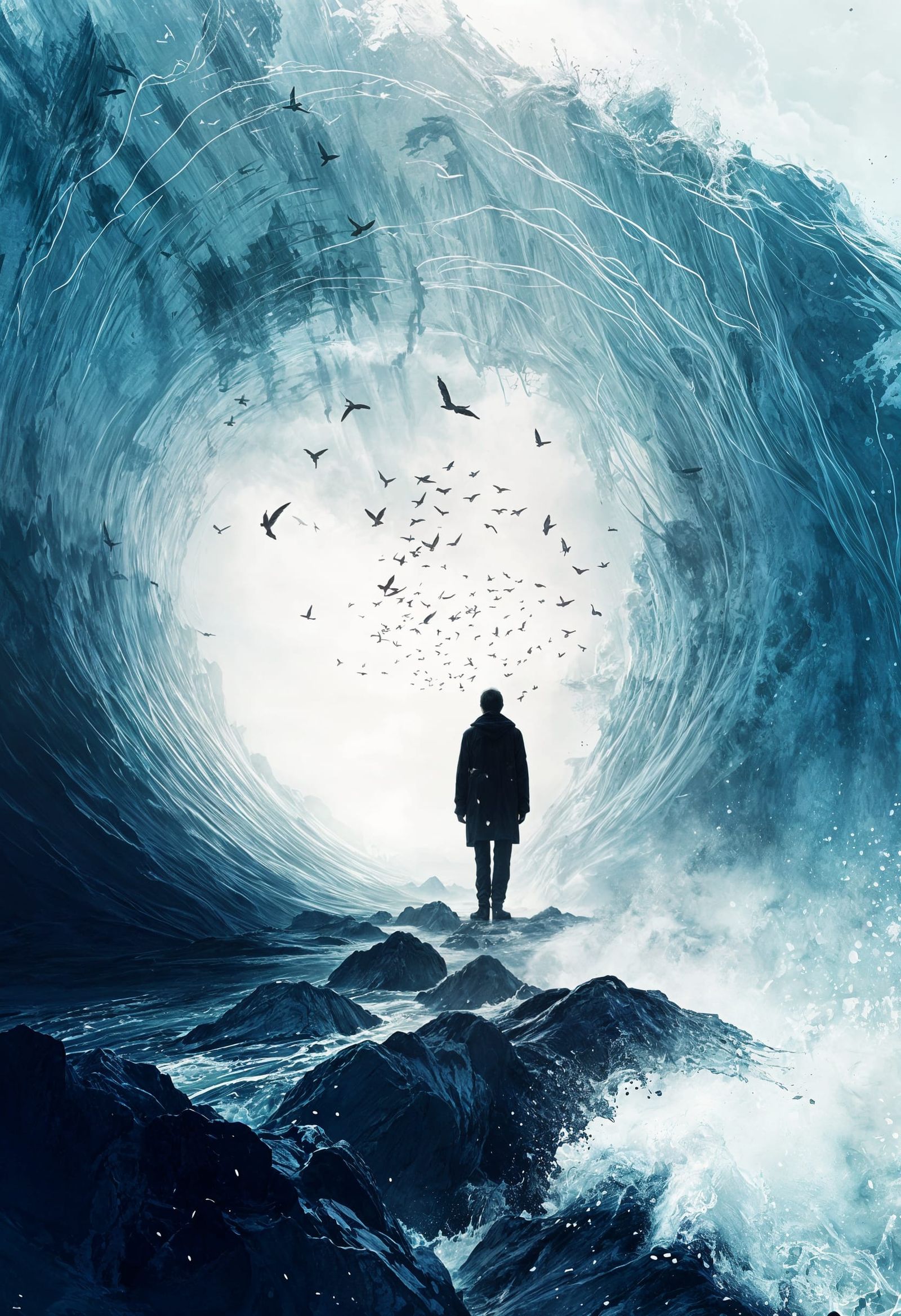 caught in the whirlpool of crashing