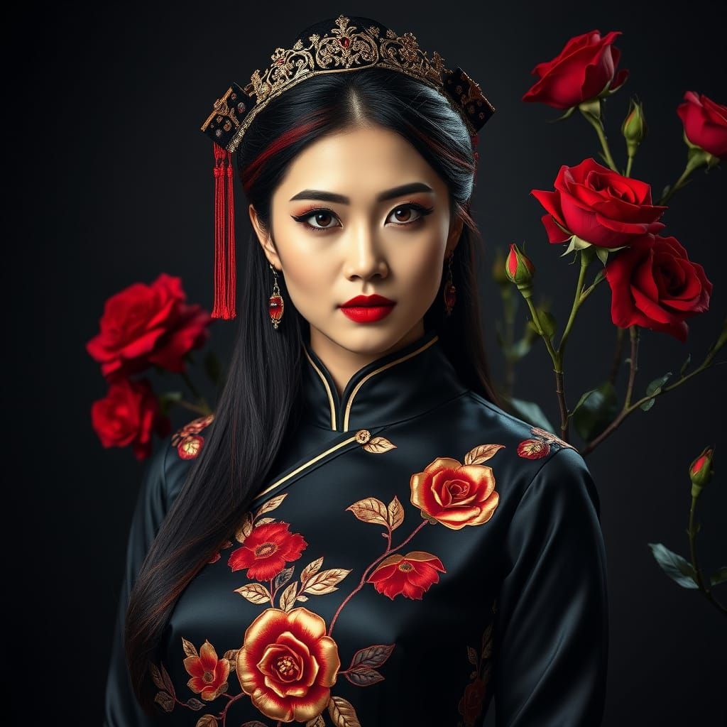 Ethereal Beauty in Traditional Chinese Attire