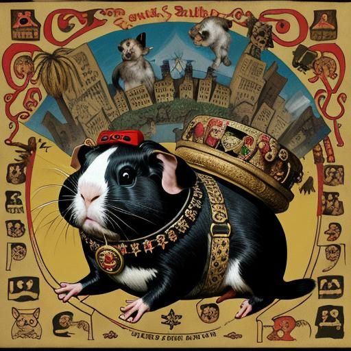 Guinea Pig Rock Stars: A Surrealist Mashup