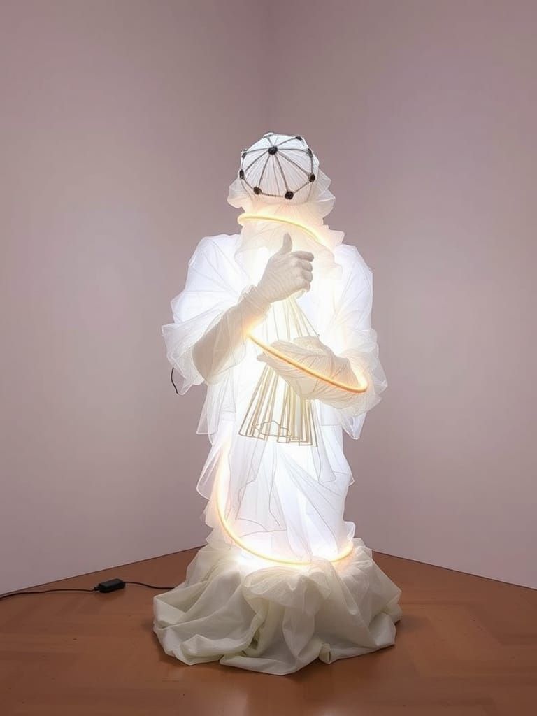 Living Fabric Neon Sculpture