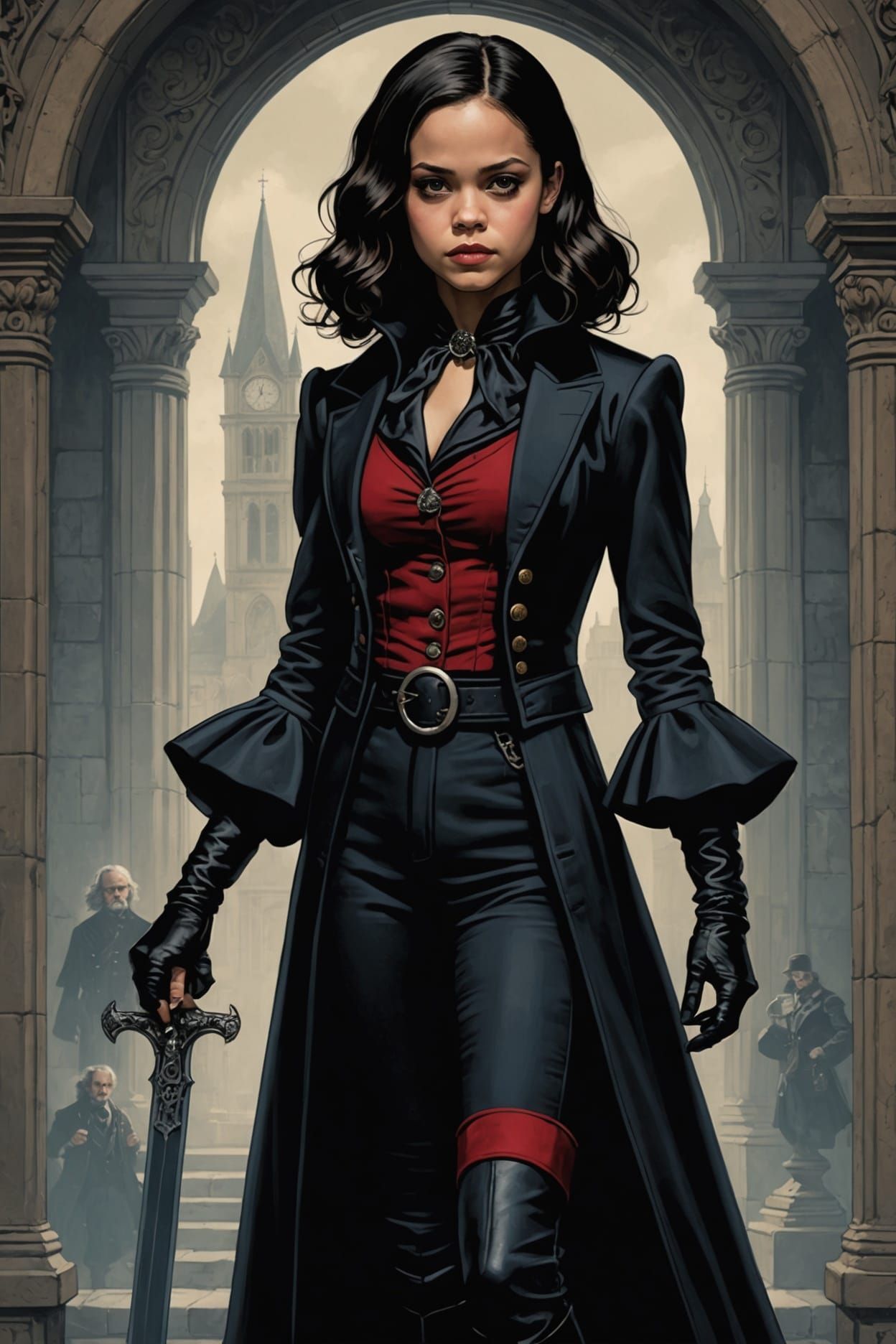 Gothic Vampire Adventuress: A Cinematic Character Portrait