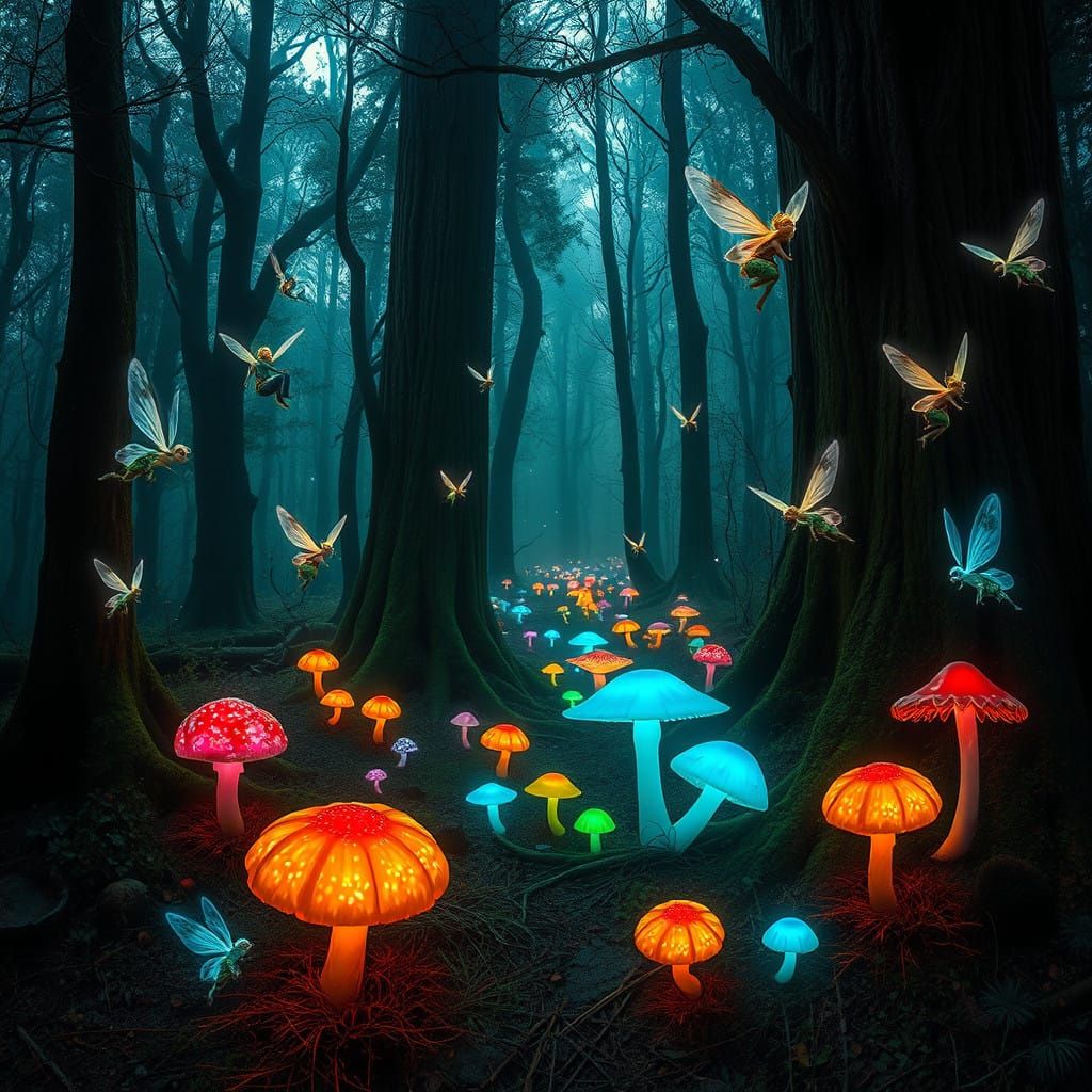 Whimsical Woodland Wonderland in Vibrant Colors