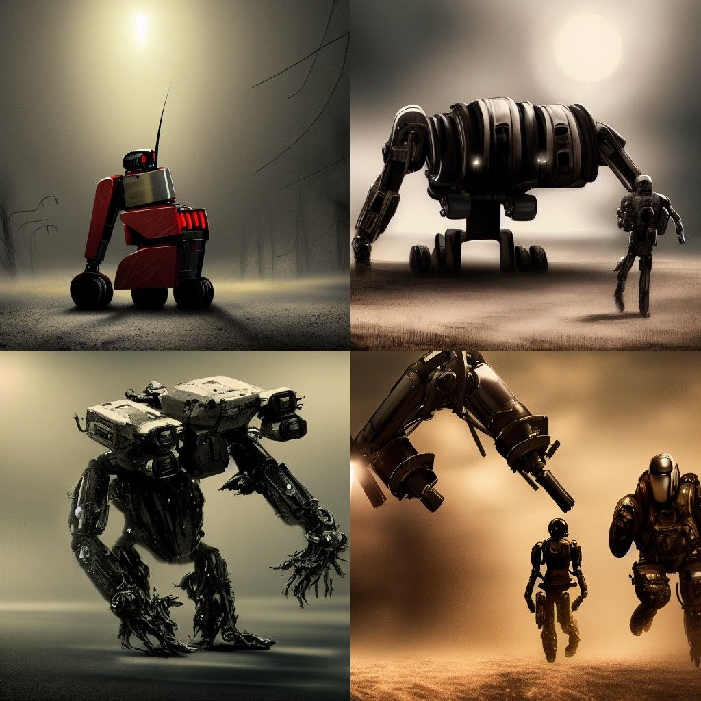 Broken Bullet of Killer Robots in Cinematic 8k