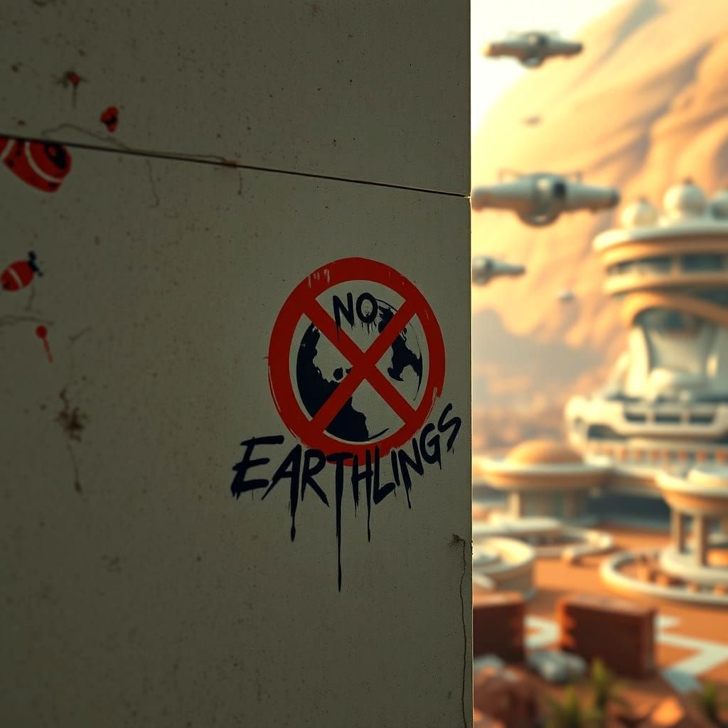 Futuristic Mars Graffiti in 2500