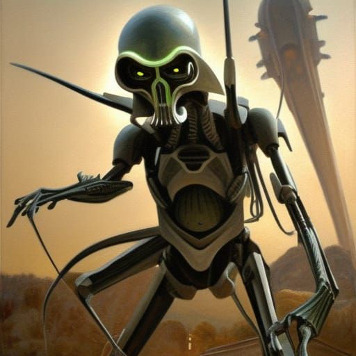 General Grievous in Oil Painting Style