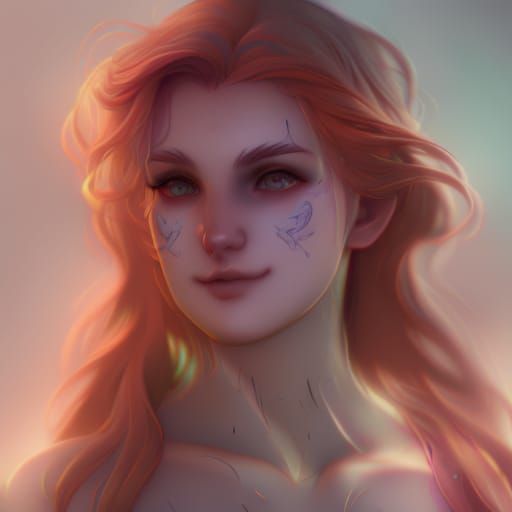 Joyful Portrait in Hyperdetailed Digital Art Style
