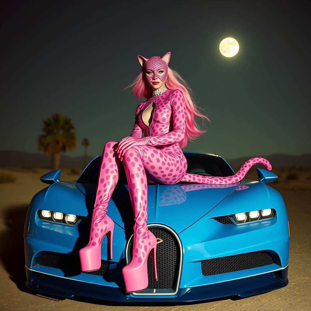 Luxurious Desert Goddess Under Starry Skies