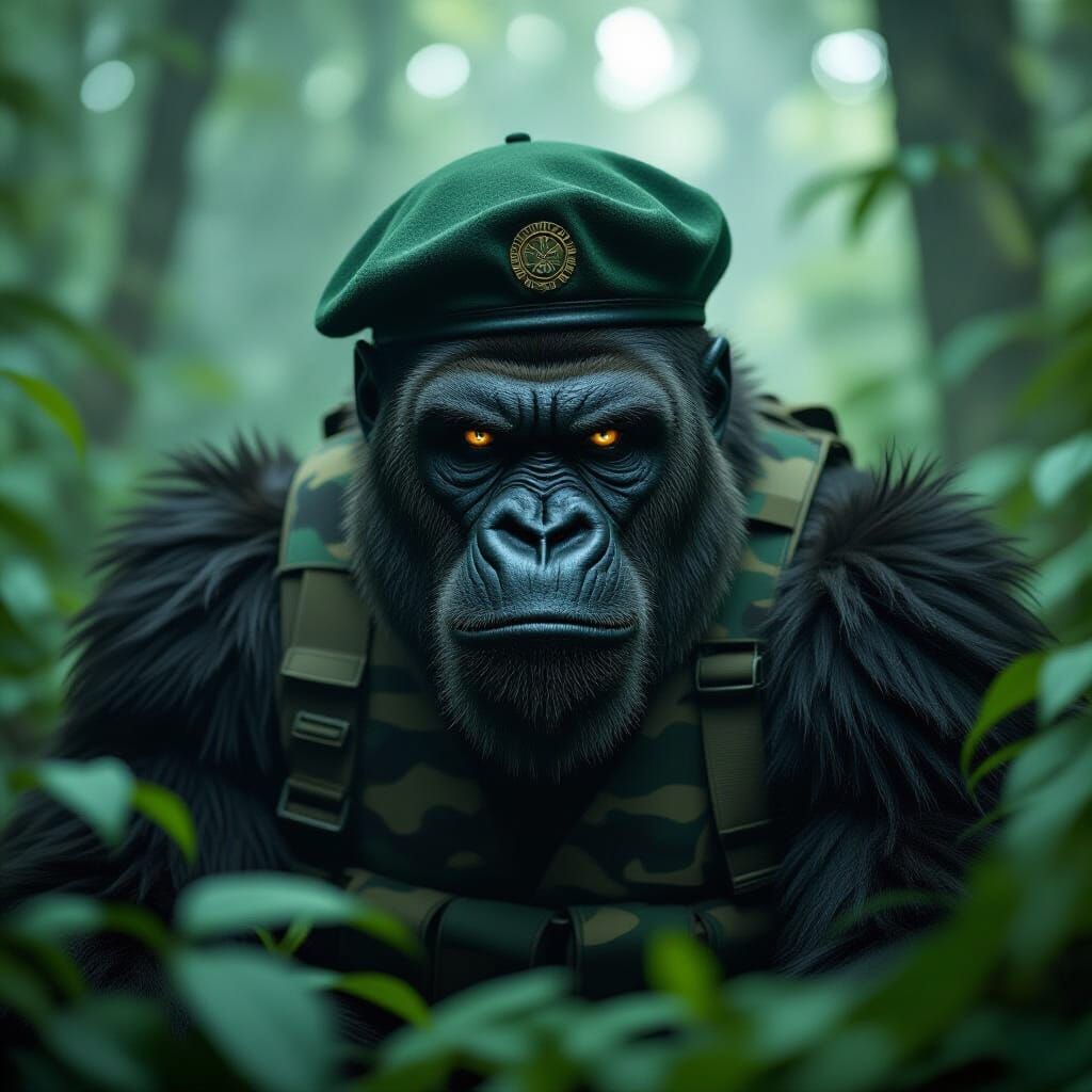 Gorilla Commando in Jungle: Gritty Film Aesthetic