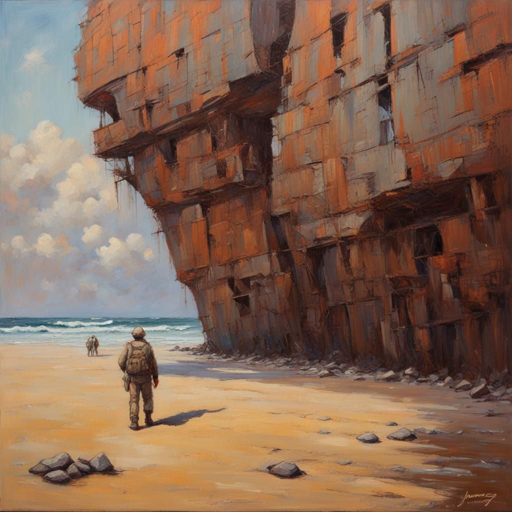 Melancholic Oil Painting Inspired by James Gurney