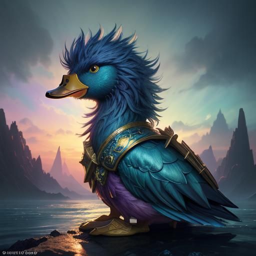 Armored Grape Duck Battles Cthulhu in Atlantis