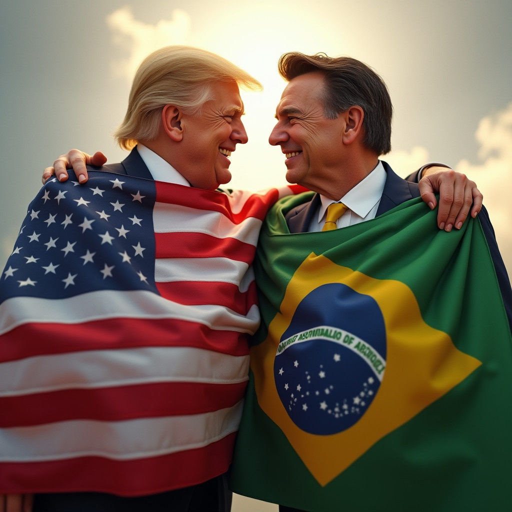 Trump and Bolsonaro United in Fantasy Art