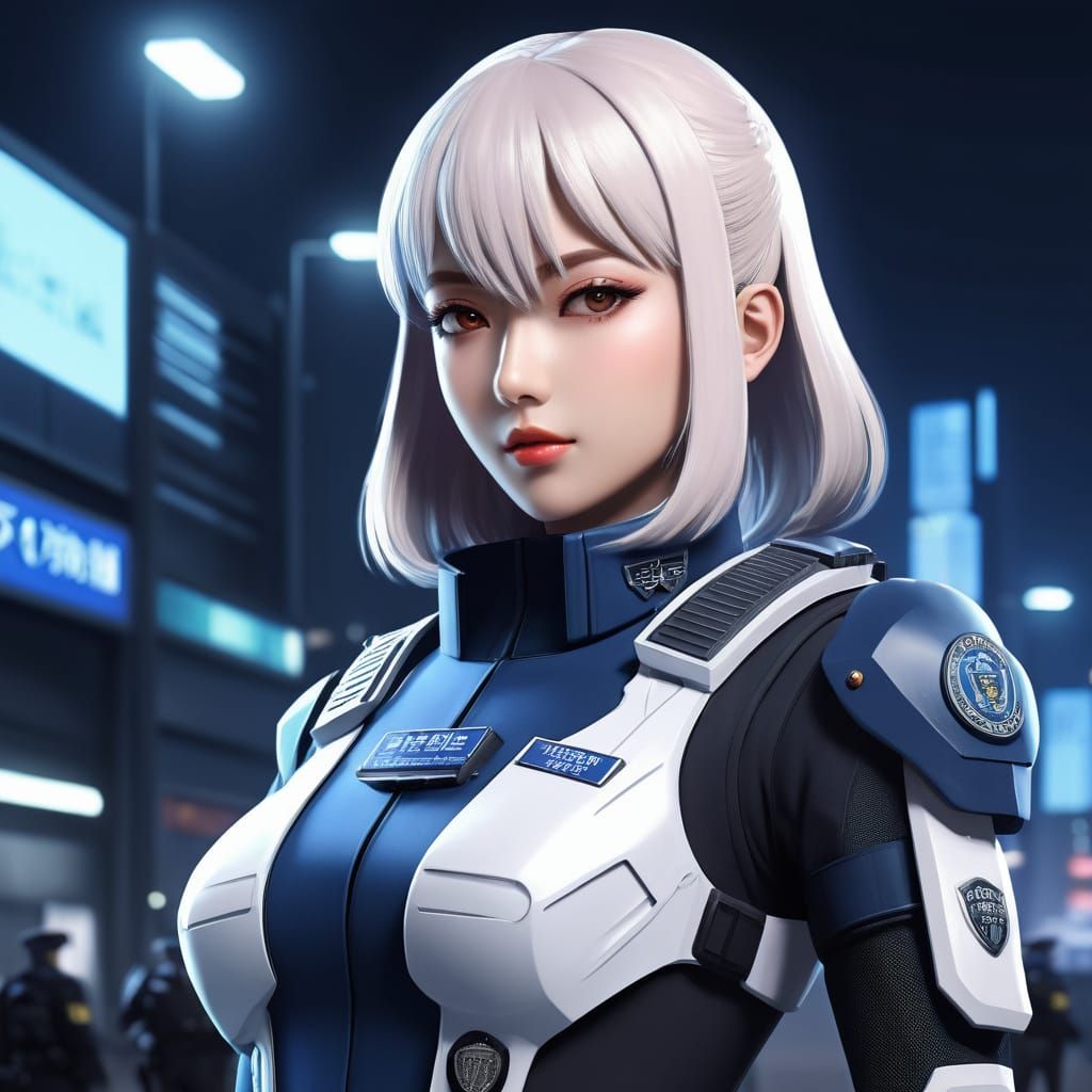 Anime scifi police girl...