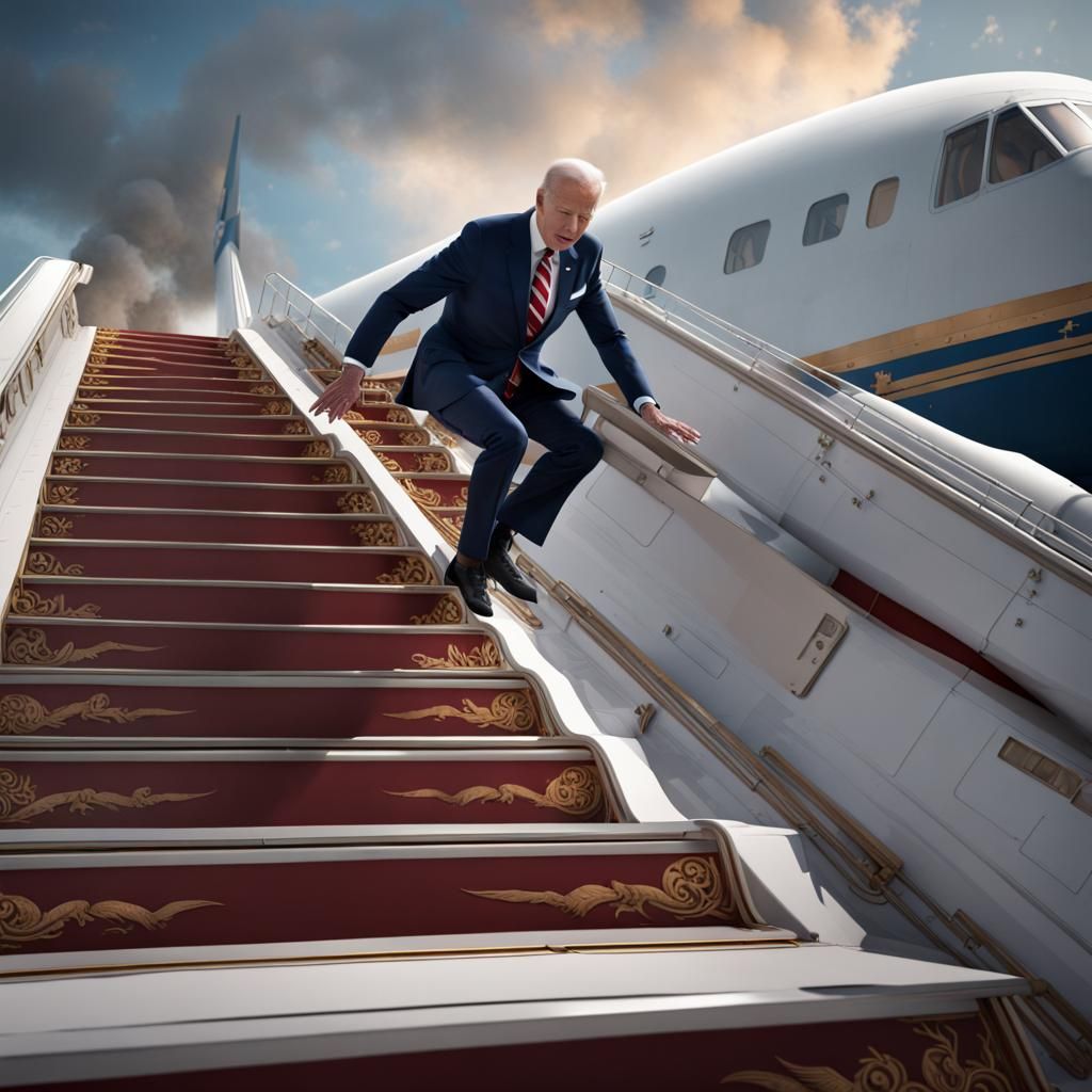 Detailed Matte Painting of a Man Falling