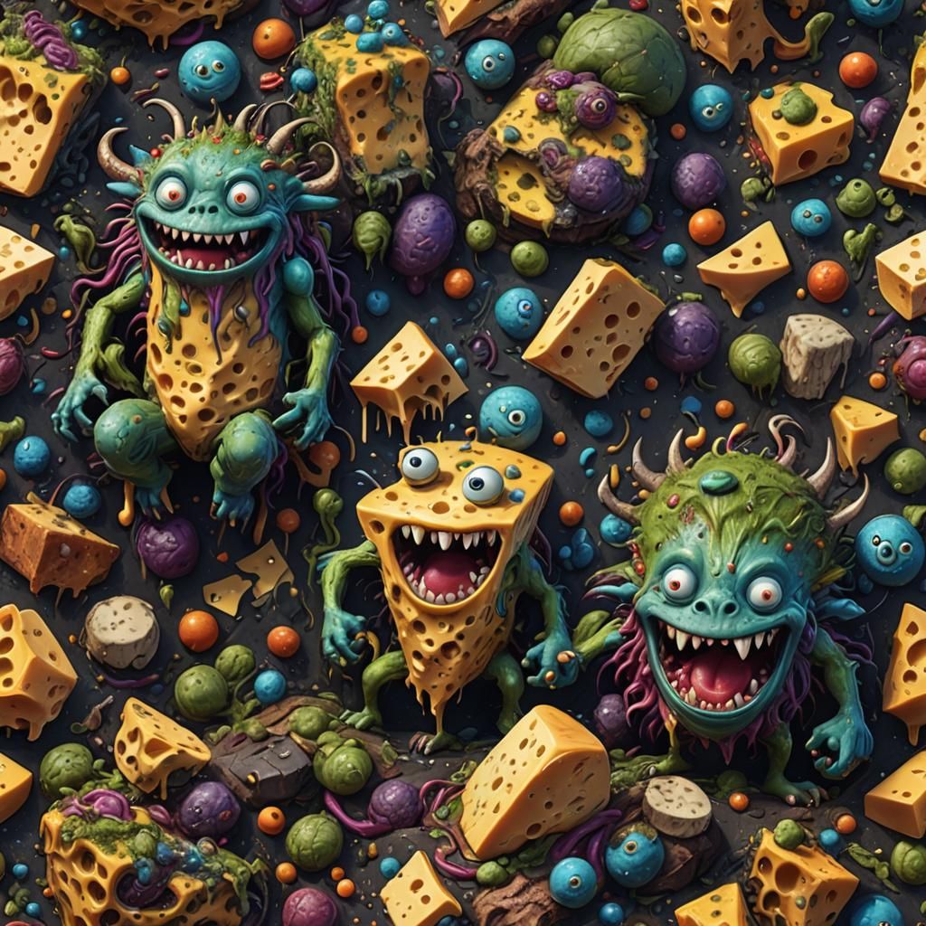 Monster Hiding in Cheese Pants: Detailed Matte Painting