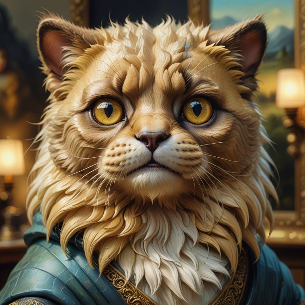 Kawai Monster Mona Lisa Portrait