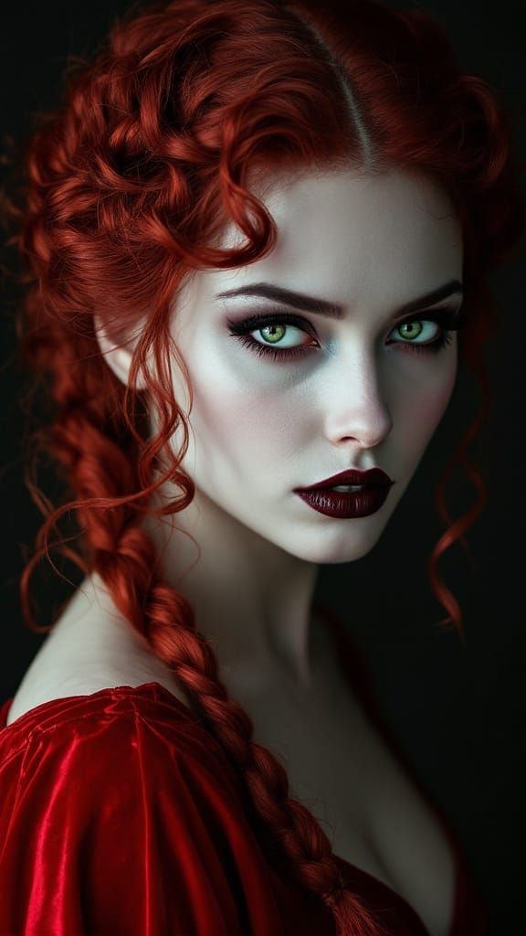 Gothic Goddess in Dark Elegance