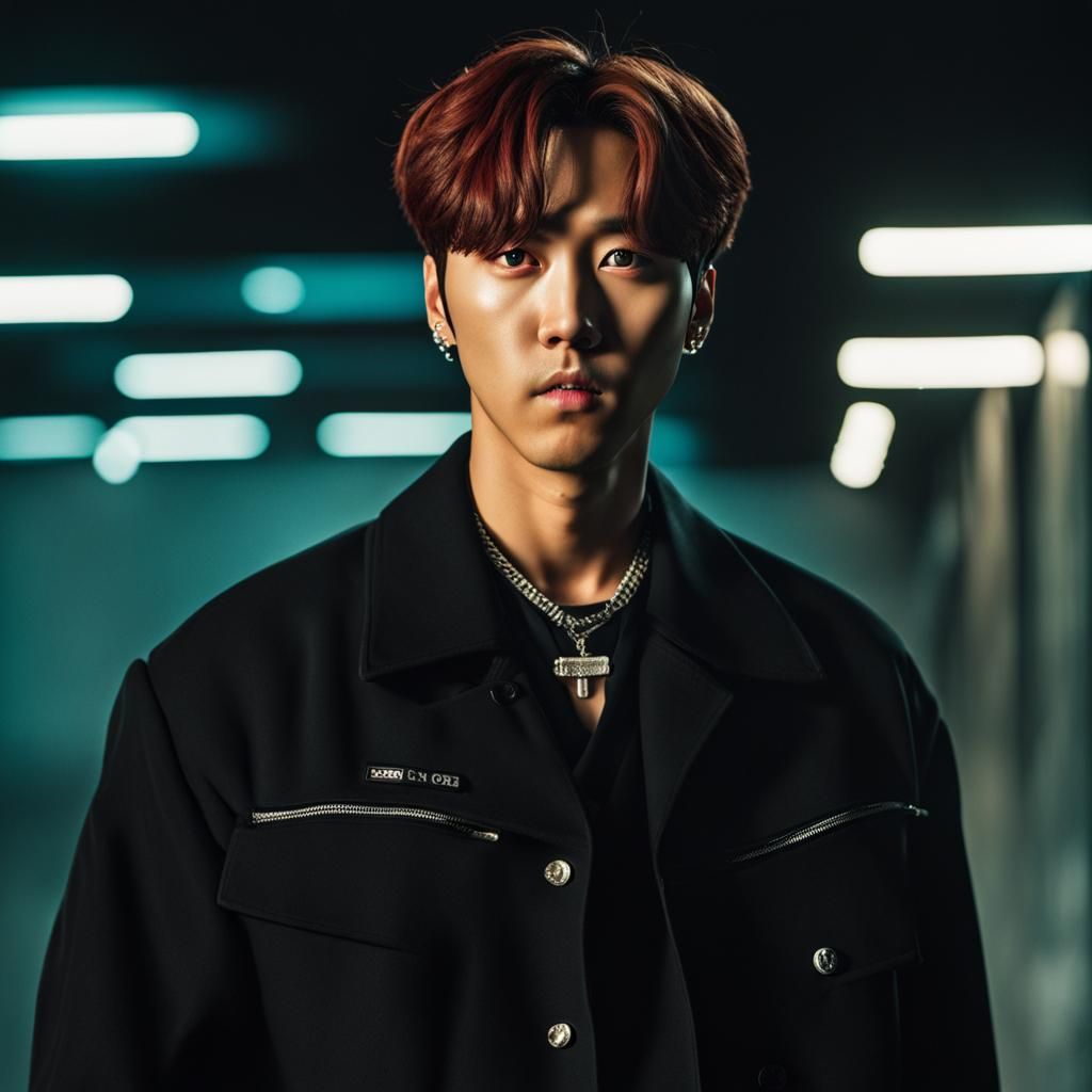 Psychopathic Figure in Dark Bloody Night