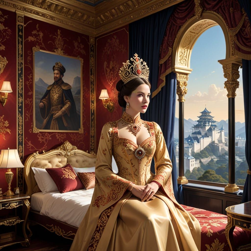 Elegant Imperial Palace at Sunset