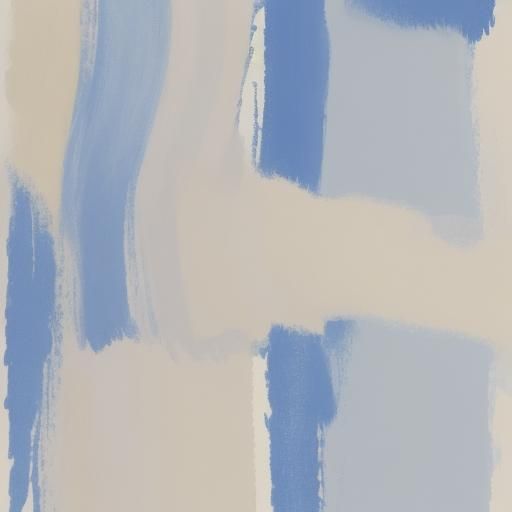 Abstract Composition in Cream White Ultramarine