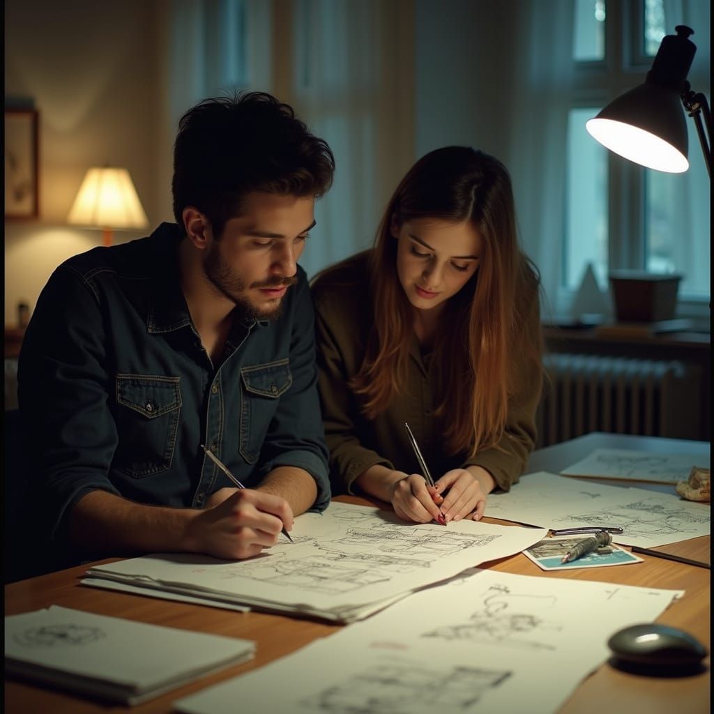 Students Collaborate on Projects in Cinematic Film Still