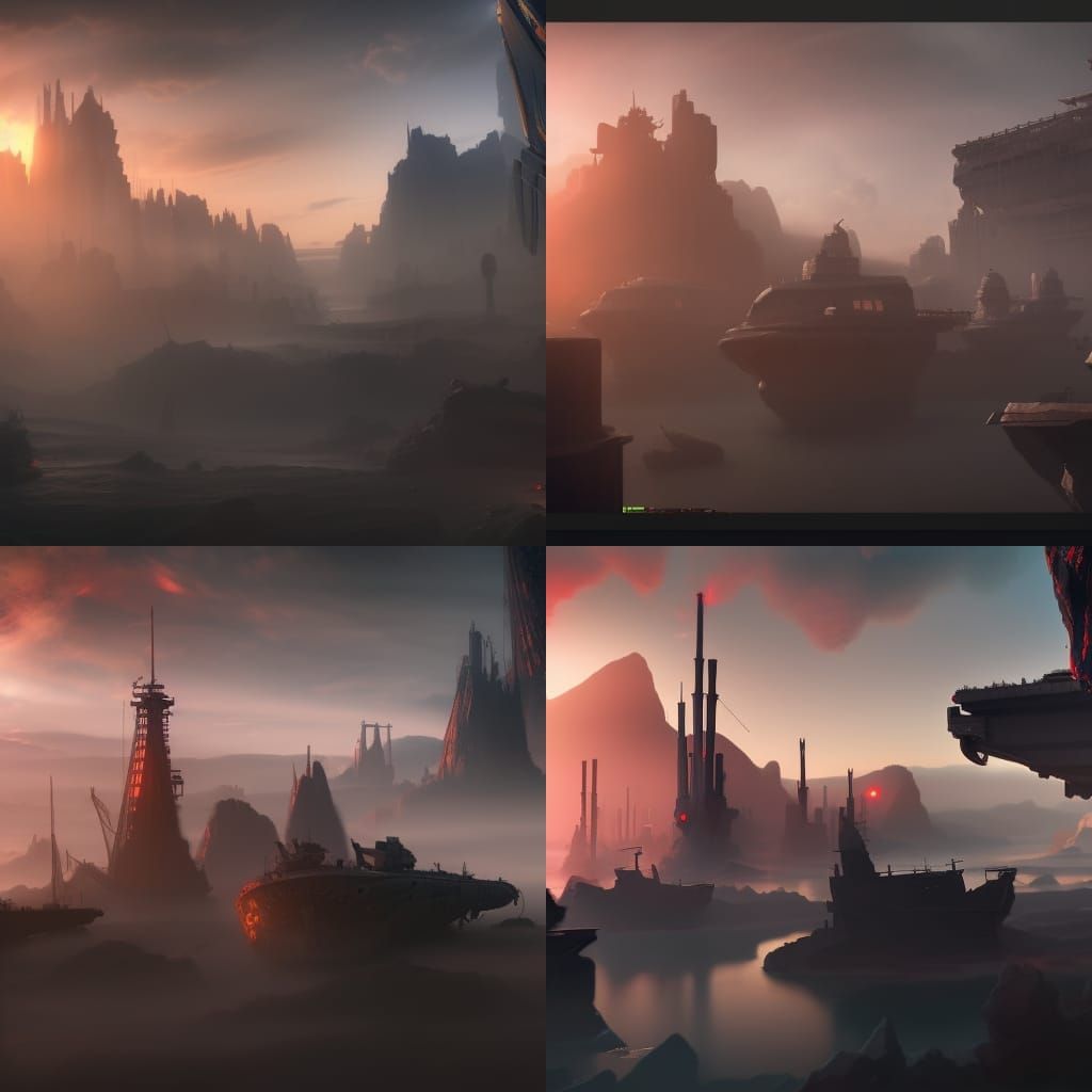 Post-Apocalyptic Naval Base Trading Port in Unreal Engine 5