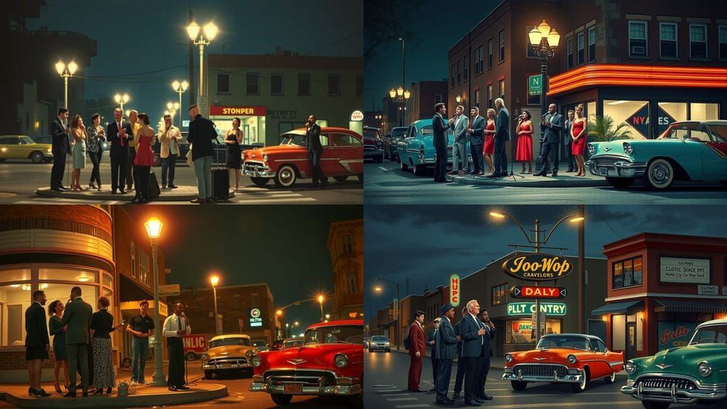 Ghetto Streetcorner Serenade in 50's Style