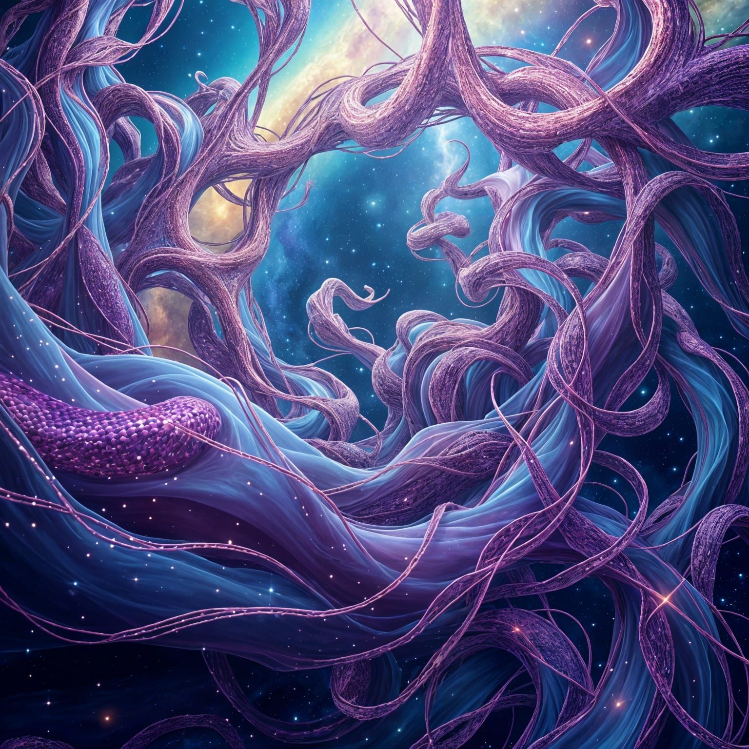 Intricate Patterns Against a Space-Time Backdrop