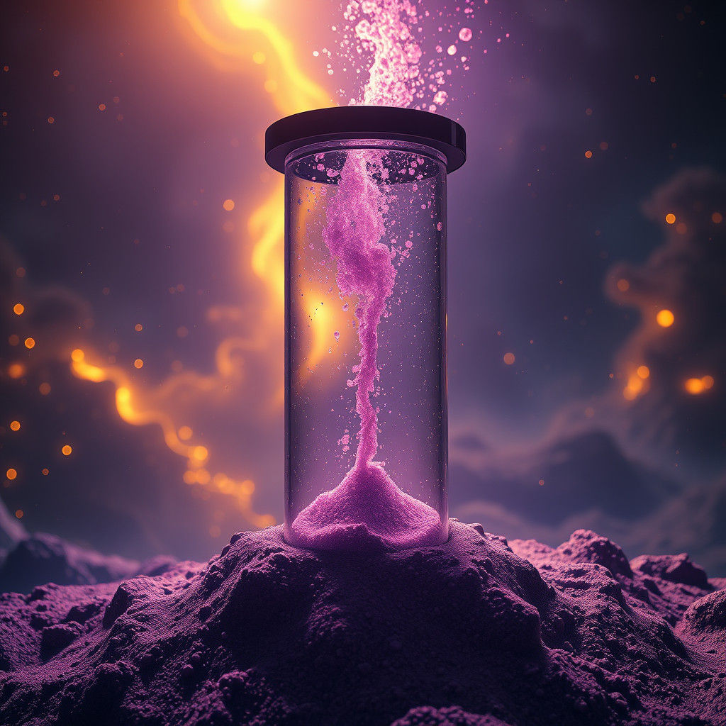 Sand of Time in Infinite Space: Fantasy Art