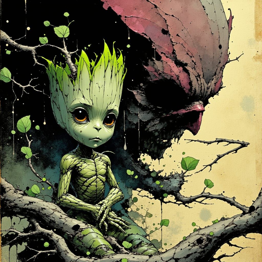 Baby Groot; Bad day at the office