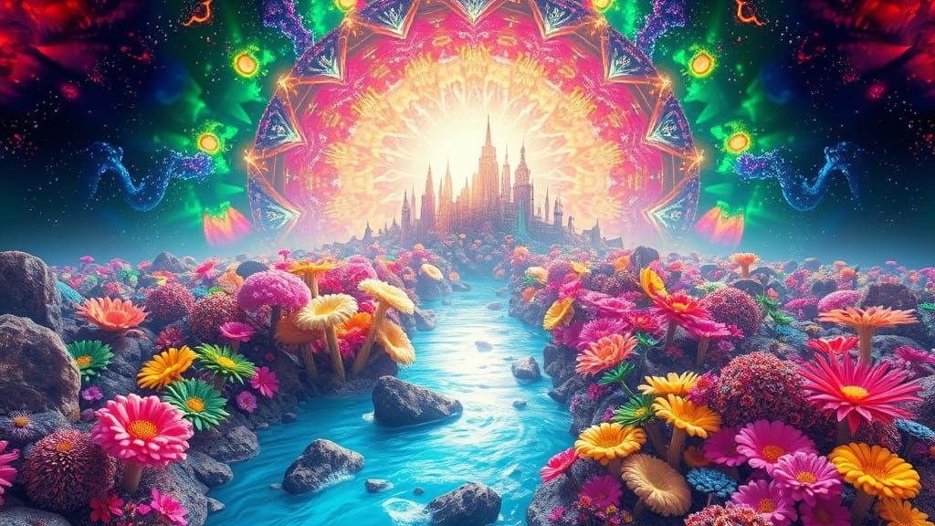 Surreal Cosmos Unfolds in Vibrant Harmony