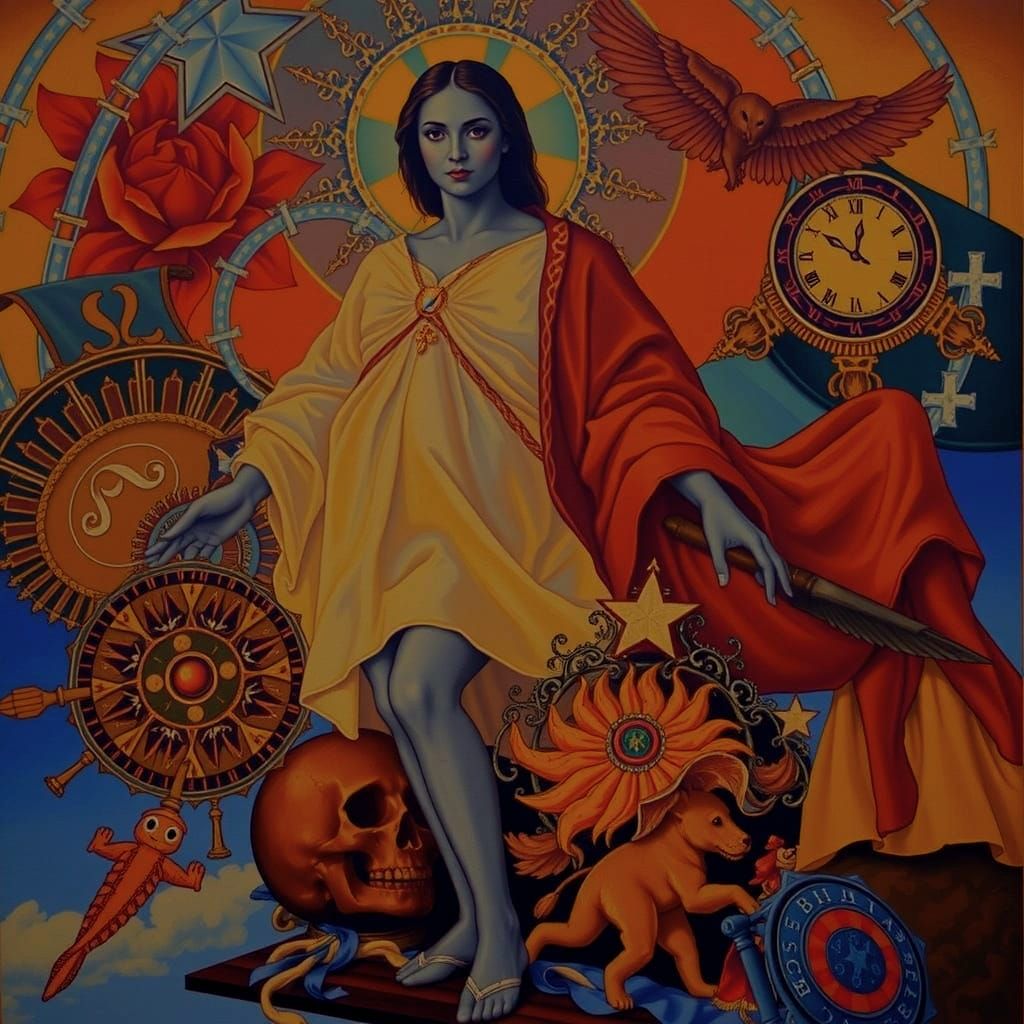 Masterpiece Painting of Beauty and Truth Radiating Excellenc...