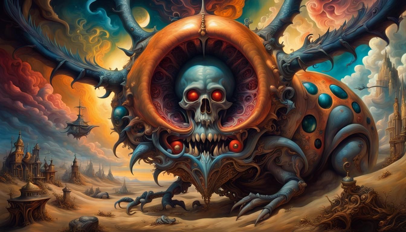 Surreal Maximalist Masterpiece with Dynamic Lighting