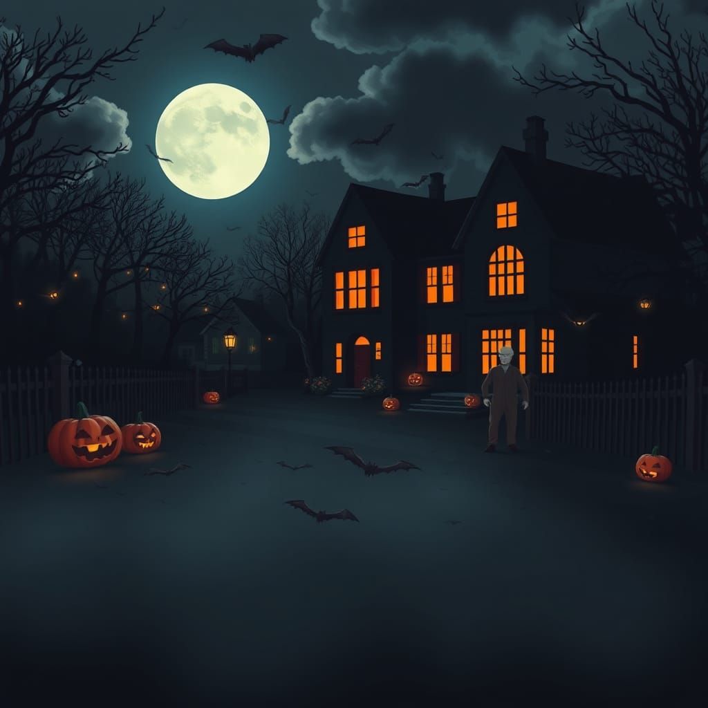 Halloween Night AI Image