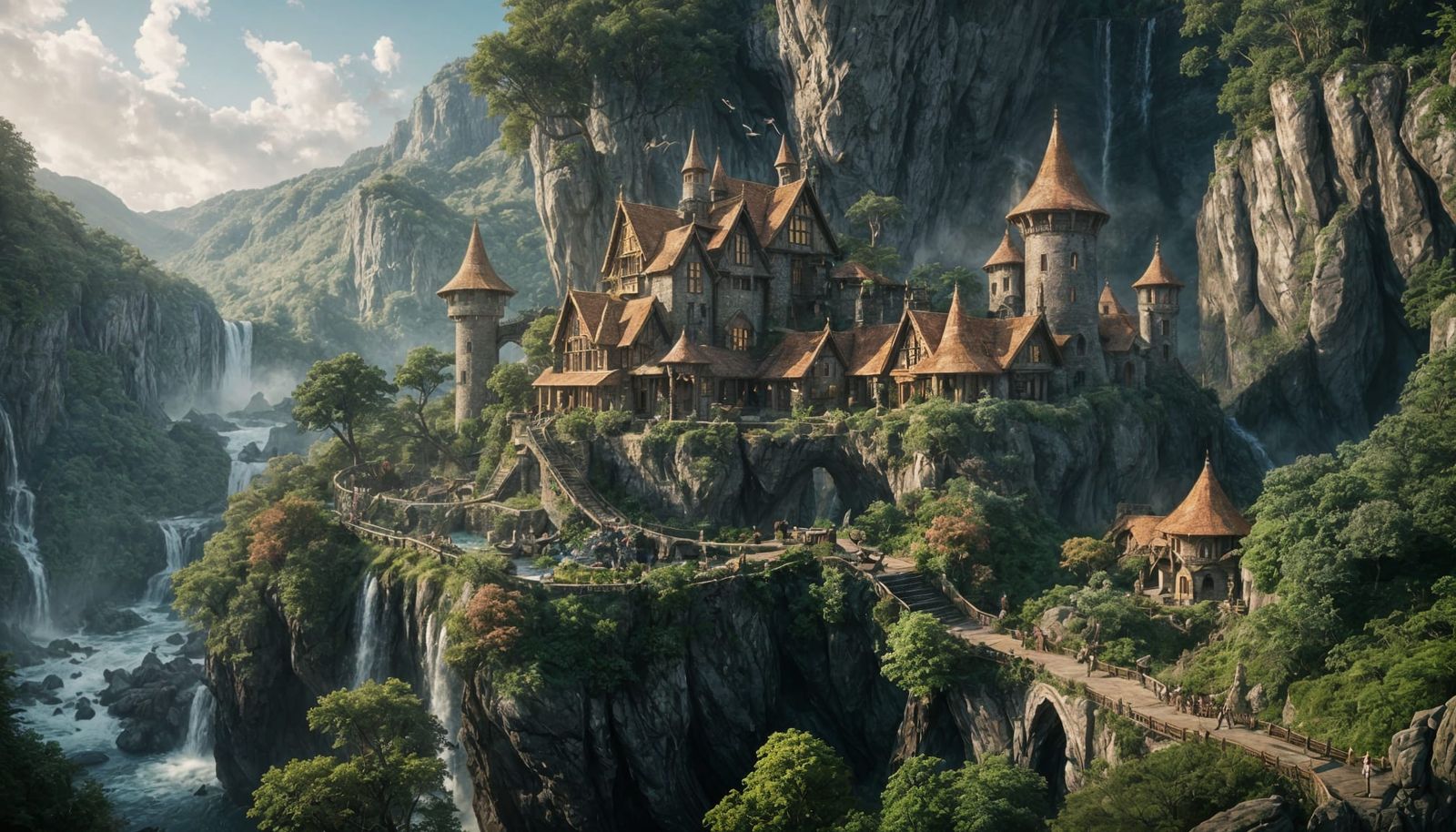 Elven Castle Cottage in Wooded Valley