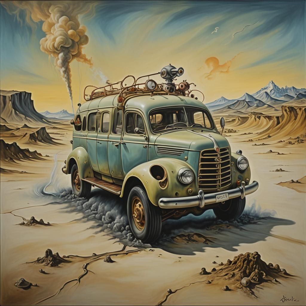 Surreal Melting Form in Dali Style