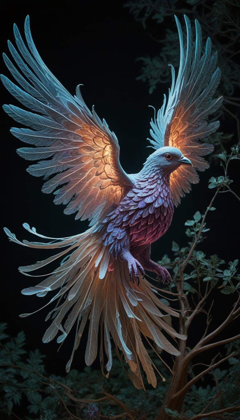 Surreal Bioluminescent Dream Flower in Hyper-Experimental Dr...