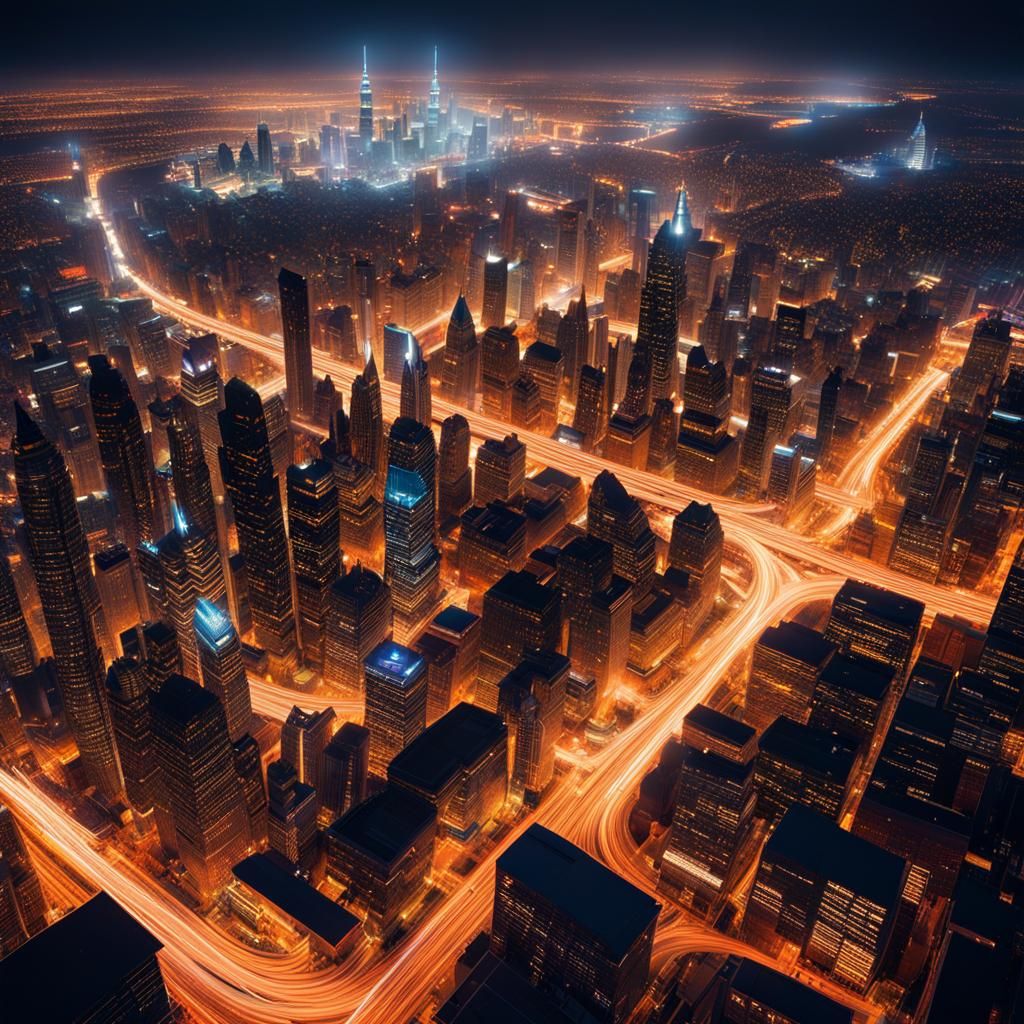 Sentient City: Digital Skyline Illuminates Technological Civ...