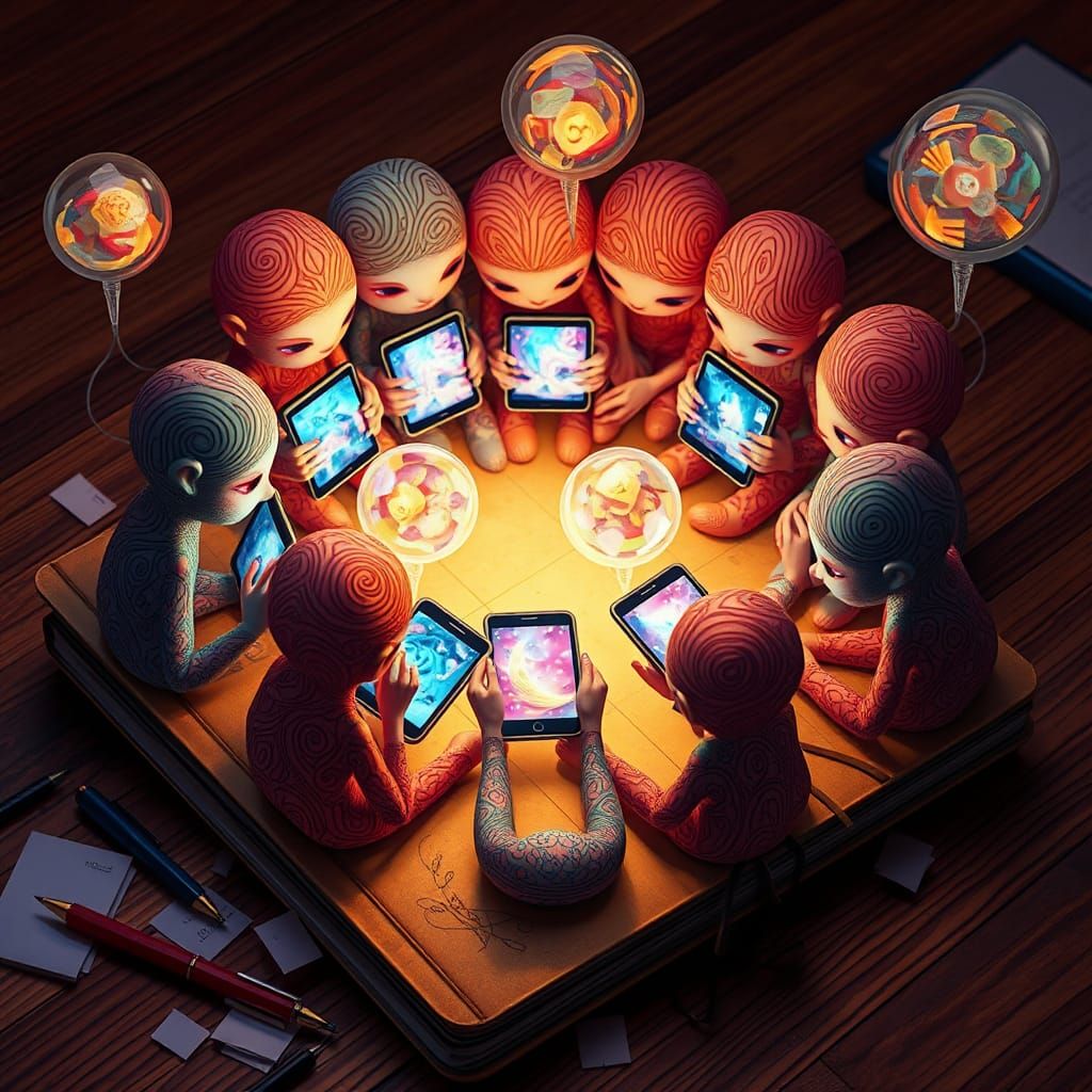 Numbers Share AI Art: Hyper-Realistic Digital Gathering