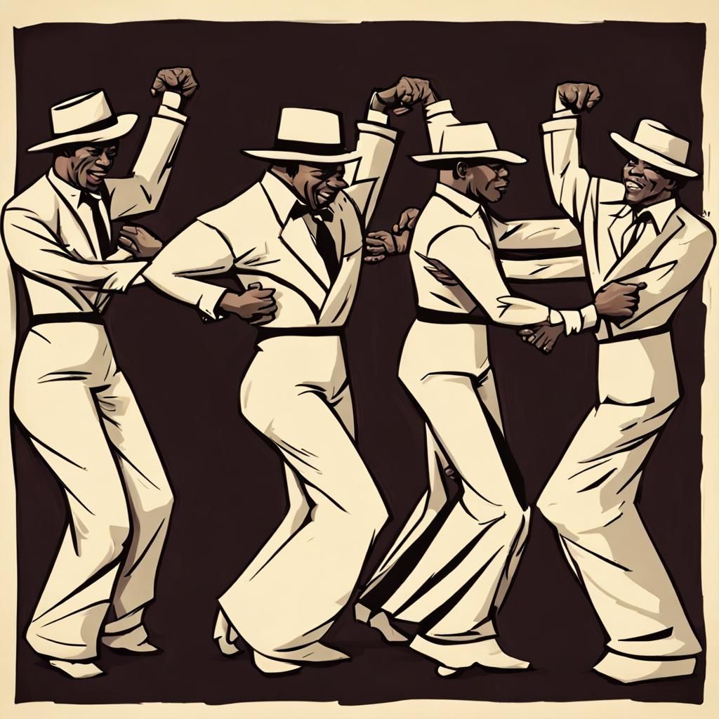 Energetic Conga Line in Motion