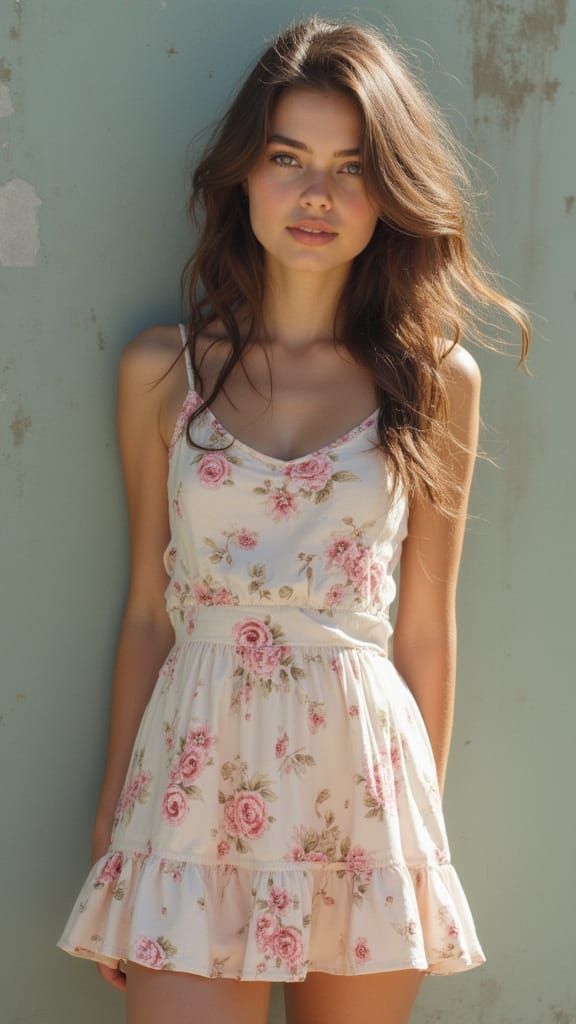 Girl in Short Dress AI Generated Image