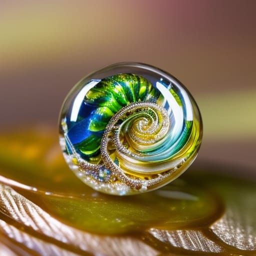 Miniature Rainforest in Snail Shell: Digital Fine Art
