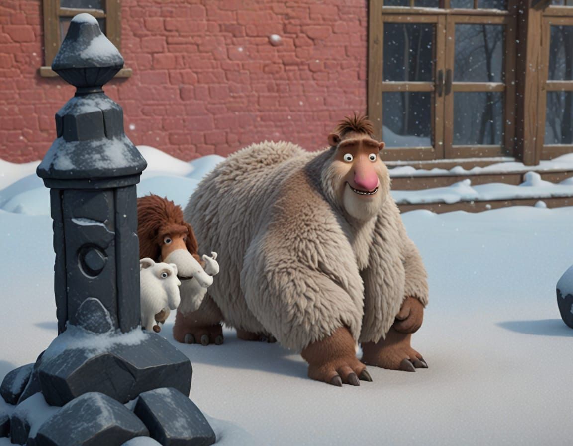 Cinematic Winter Wonderland in 3D Digital Art