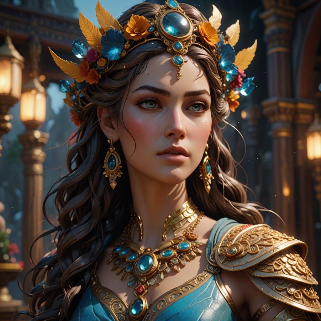 Ethereal Goddess of Beauty in Dreamlike Hyper-Realistic Wax....