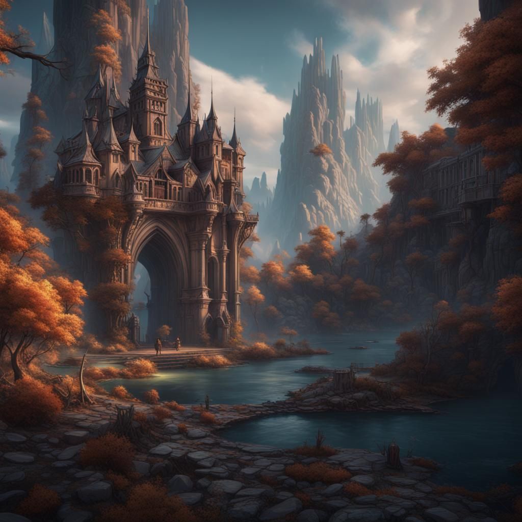 Fantastical Matte Painting with Deep Colors