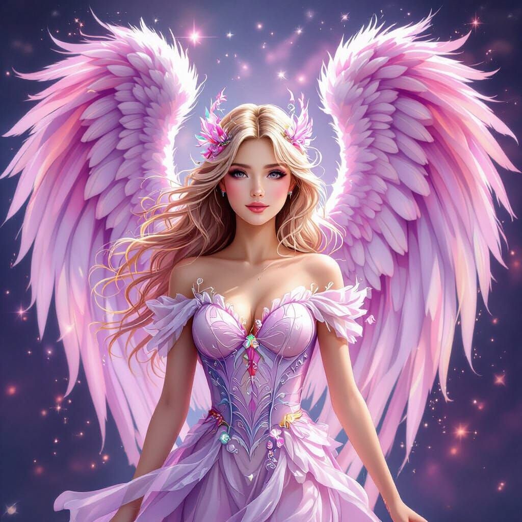 Beautiful Pink and Purple Angel