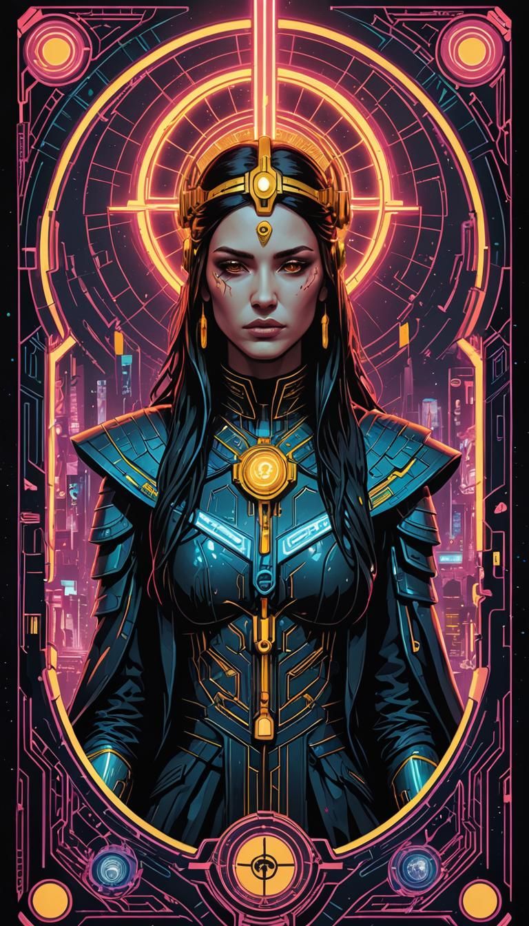 High Priestess Tarot Card in Cyberpunk 2099