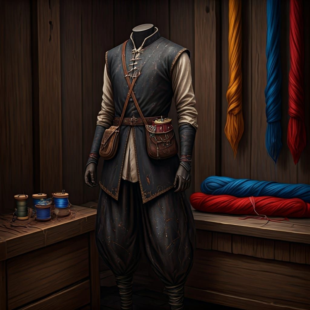 Drow Artisan Clothing Display on Mannequin