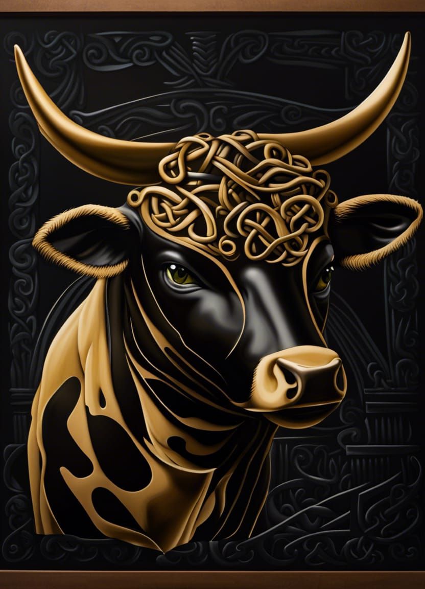 Celtic cow Created by Caravaggio