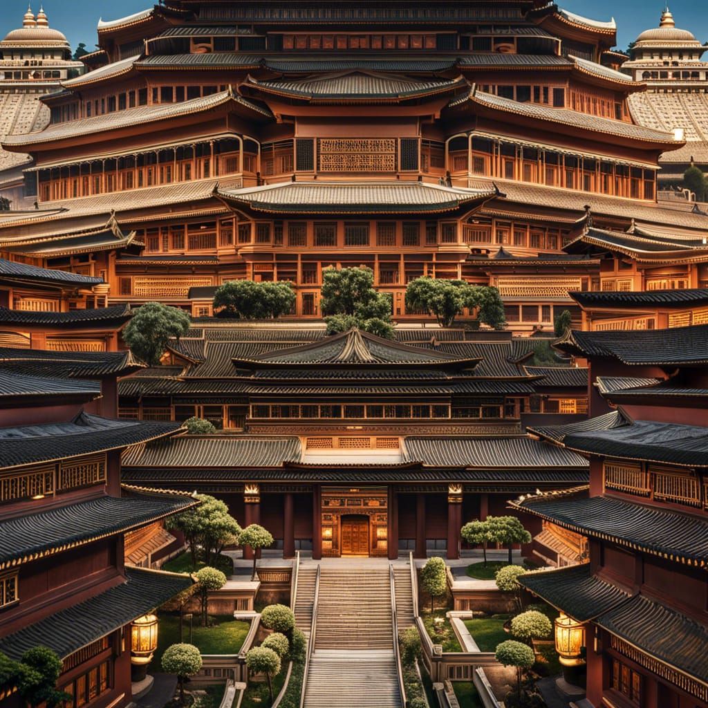 Ancient City Panoramic View in Hyperrealistic 3D