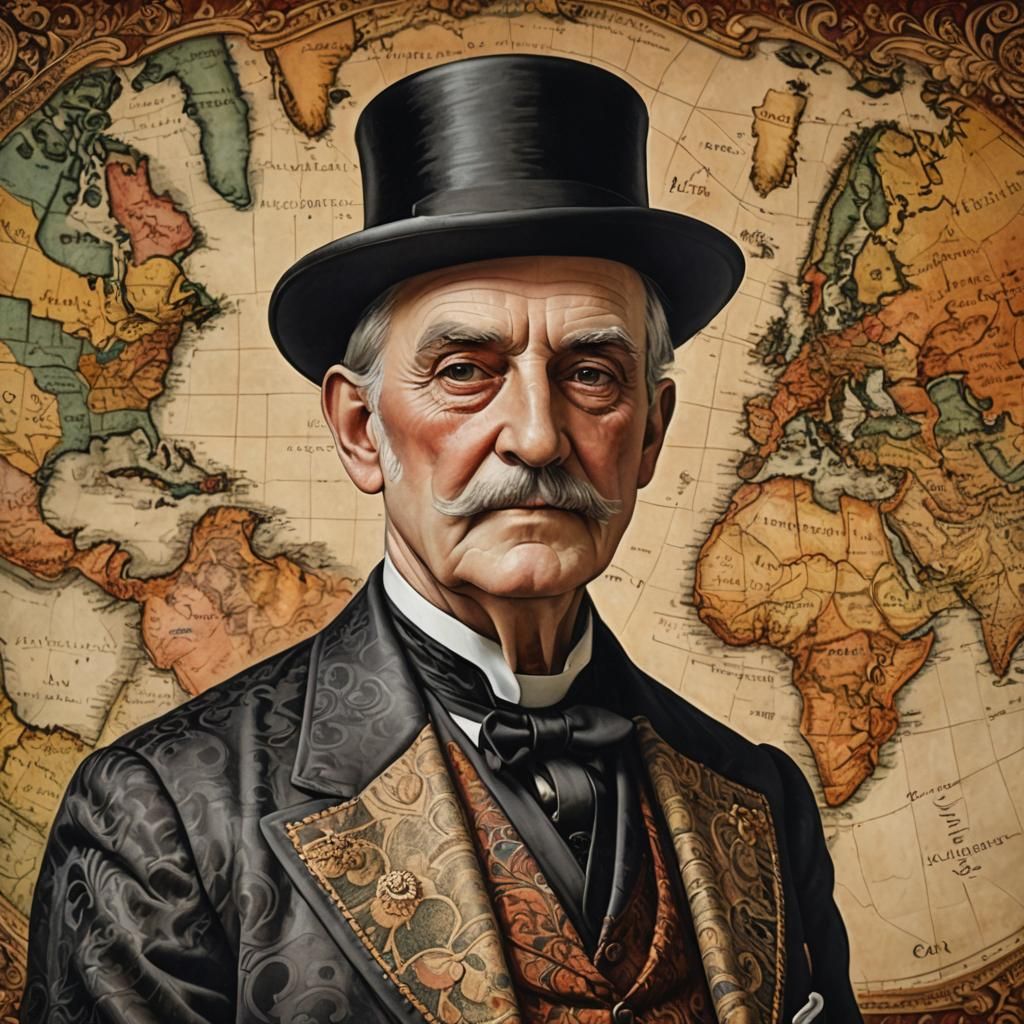 Victorian Portrait of Reverend Addams in American Style